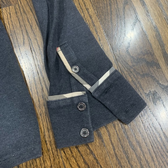 New Burberry Long Sleeve Polo Women’s Size S Dark Gray Authentic - Picture 11 of 11